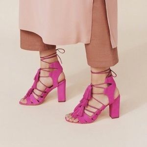 Loeffler Randall Pink Luz Tassel Heels
